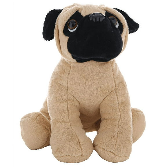 Pugsley the Pug Plush Toy - 16-inch Soft Stuffed Animal in Orange T-Shirt - Adorable and Cuddly Pug Dog Plushie for Kids, Dog Lovers, and Collectors