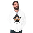 thumbnail image 1 of Pugster Hipster Dog Glasses Beanie Zip Up Hoodie Men's Women's Brisco Brands S, 1 of 5