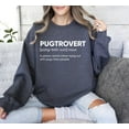 thumbnail image 1 of Pugtrovert Pug Owner Lover Sweatshirt, Pug Mom Shirt, Pug Mama Sweatshirt, Pug Dad Gift, Pugtrovert Definition, Pug Owner Pullover TSHIRT All Size S-5XL, 1 of 5