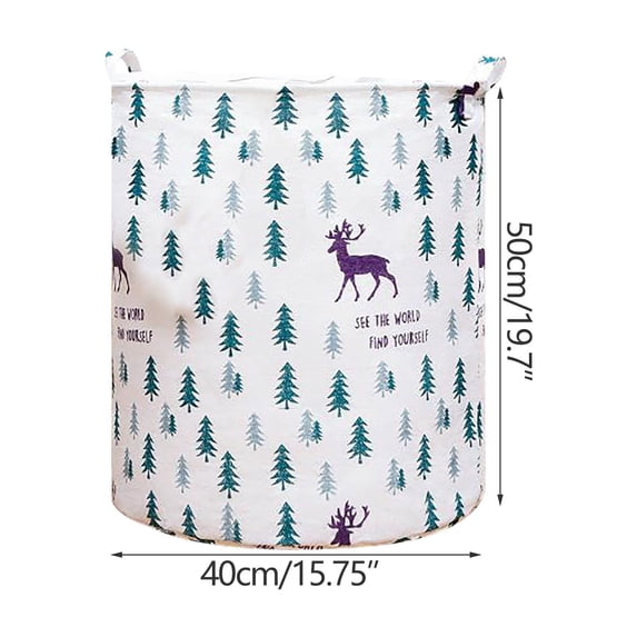 Puhuiying Fashion Printed Household Foldable Toy Clothing Storage Bag Laundry Basket