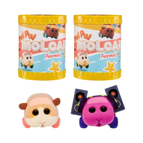 Pui Pui Molcar 2.5 inch Fuzmols Figures Assortment, Flocked, Reusable Blind Packaging, Toy Gift for Kids Girls Boys Collectors Ages 3 4 5 6 7+