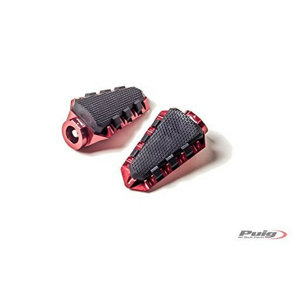 Puig 7319R Red Footpeg (Racing/Rubber Rig/Left)