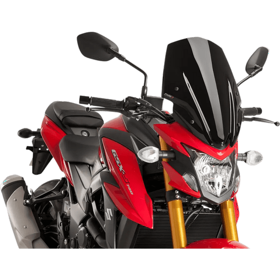 PUIG HI-TECH PARTS Race Windscreen - 17-1/4" - Black - Suzuki 9436N