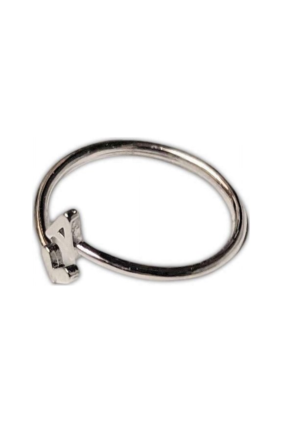 Fashion Metal Heart Ring - MONOGRAM INITIAL Letter A - Size 6