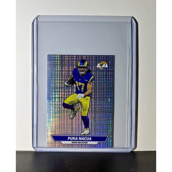 Puka Nacua 2024 Panini NFL Sticker #520 Foil Los Angeles Rams