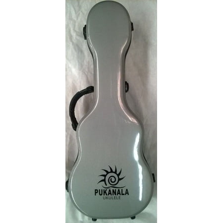 PukanaLa Model FG-S-SL Silver Soprano Ukulele Fiberglass Hardshell Case