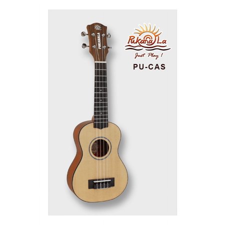PukanaLa Model PU-CAS Solid Spruce top Series Soprano Size Ukulele