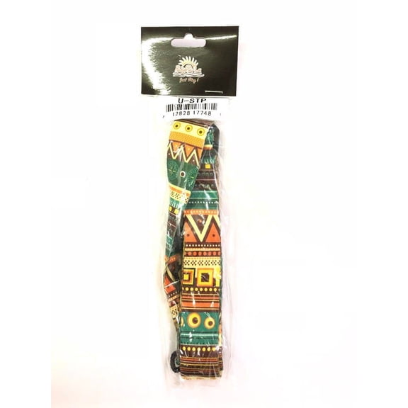 PukanaLa Polyester Adjustable Necklace-Style Ukulele Uke Strap YLW/GRN #U-STP2