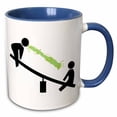 thumbnail image 1 of 3drose, Puke on the Playground, 15oz Two-tone Blue Mug, 1 of 6