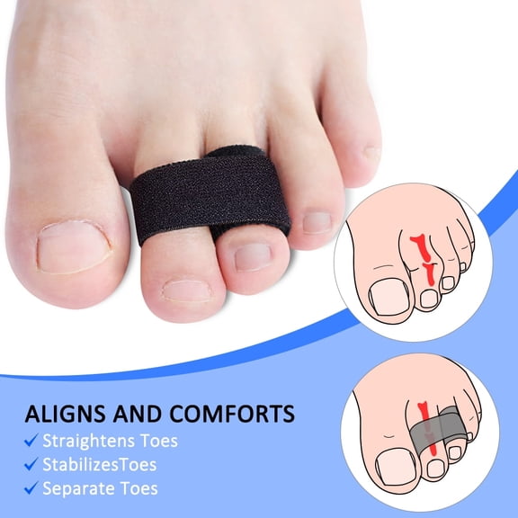 Pukitry 1/2/5/10Pcs Hammer Toe Straightener Toe Splints Bandages for Correcting Hammertoe Crooked & Overlapping Toes Protector