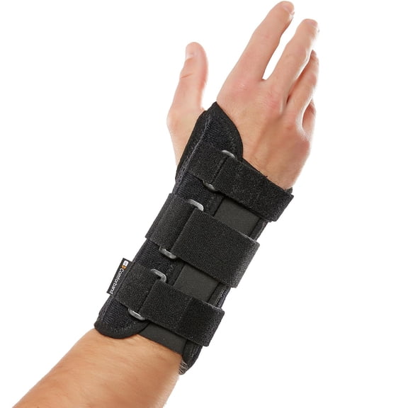 Pukitry Deluxe 3-Strap Wrist Brace Adjustable Support for Carpal Tunnel, Fractures, Tendonitis, and Post-Op Recovery Lightweight, Breathable Design for Day and Night Use (S/M, Right Hand)