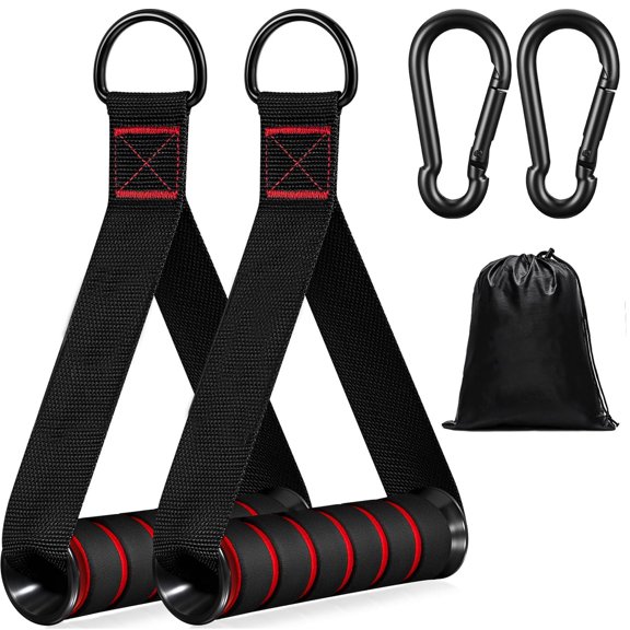 Pukitry Gym Exercise Handles, Cable Machine Attachment, Gym Equipment Resistance Bands Handles for Pull Down Workout
