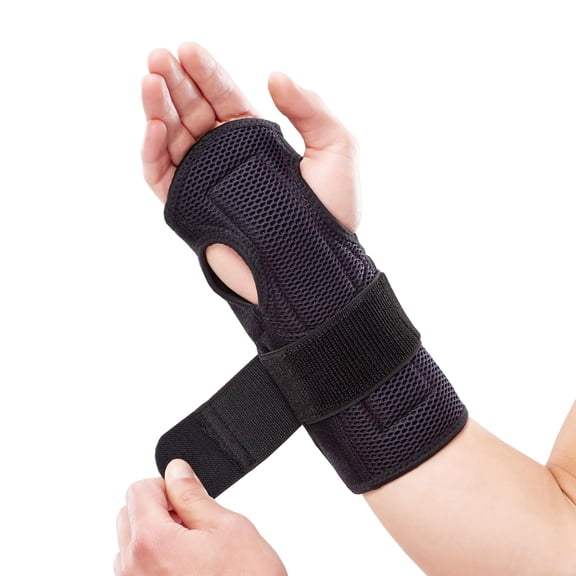 Pukitry Night Sleep Wrist Brace  Adjustable, Cushioned Support for Carpal Tunnel, Tendonitis, and Arthritis Pain Relief  Fits Both Hands, One Size