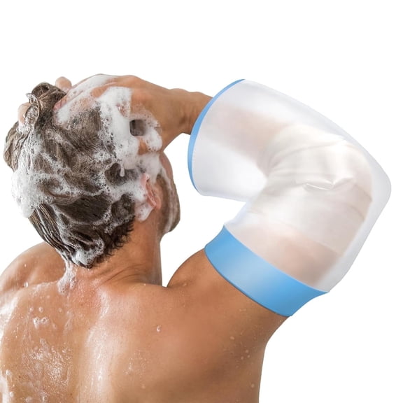 Pukitry PICC Line Sleeve Cover for Upper Arm, Waterproof IV & PICC Line Shower Cover Protector for Broken Elbow Wound Bandages Showering after Arm Surgery, Reusable