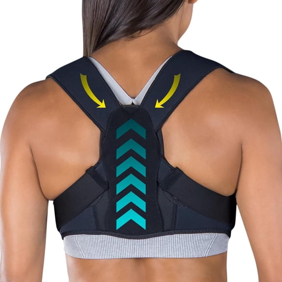 Pukitry Posture Corrector for Women & Men - Upper Back Brace for Kyphosis - Pain Relief for Neck & Shoulder - Adjustable Clavicle Support with Strap - Straightener for Rounded & Hunchback (Universal)