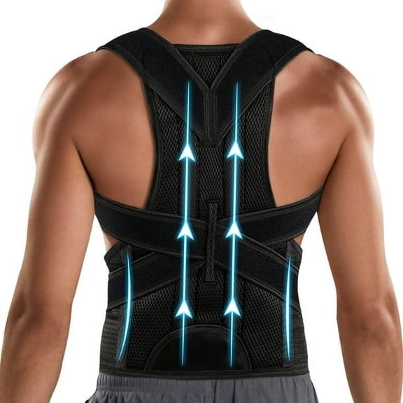 Pukitry Posture Corrector for Men & Women - Back Brace for Lumbar Support and Upright - Breathable Back Straightener - Posture