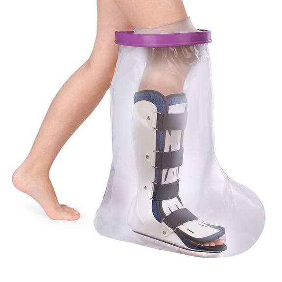 Pukitry Purple Adult Extra Wide Half Leg Cover Protector for Shower Reusable Waterproof Cast Covers for Shower half Leg Tight Seal Keeps Cast and BanPukitrye Dry