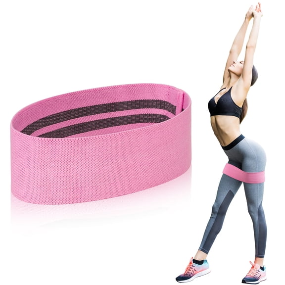 Pukitry Resistance Bands for Legs and Butt Exercise Bands - Non Slip Elastic Booty Bands, 25in Beginner Levels Workout Bands Women Sports Fitness Band for Squat Glute Hip Training