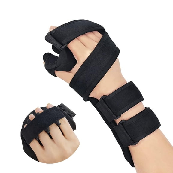 Pukitry Soft Functional Resting Hand Splint for Flexion Contractures - Stroke Hand Brace by Restorative Medical - Corrective, Supportive Brace for Correction, Comfort & Pain Relief (Large, Right)