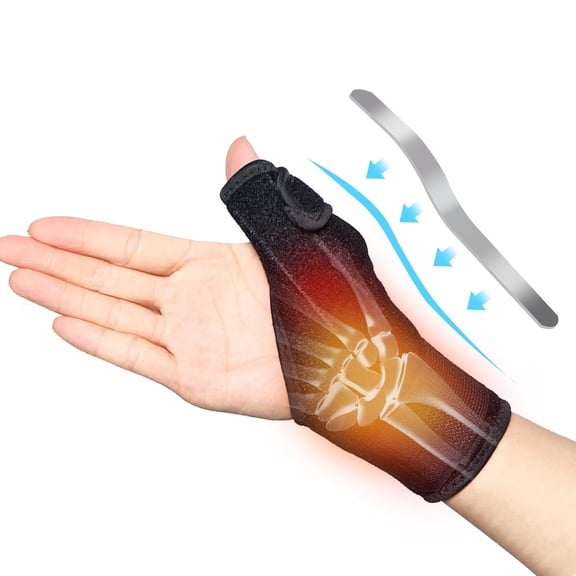 Pukitry Thumb Splint Brace Reversible Thumb Wrist Stabilizer Compression Splint for Thumb Arthritis Tendonitis Sprained Carpal Tunnel Thumb Splint Wrist Support to Help Sleep7.7 * 4 * 1 IN