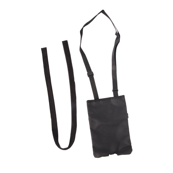 Pukitry Urine Drainage Bag Holder Waterproof Nylon Catheter Bag Cover with Adjustable Shoulder & Leg Straps, Concealed Pipe Sleeve, 2000ml Urinary Pouch Carrier for Travel & Daily Use, Black
