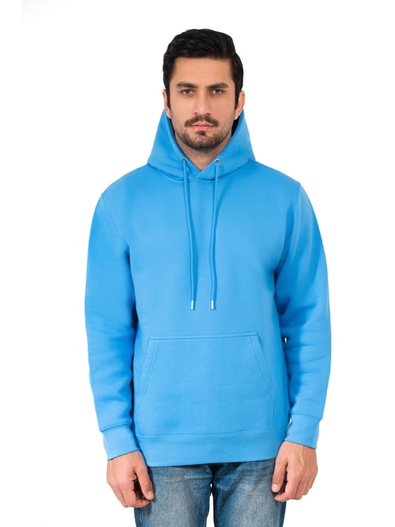 Heavyweight 300 GSM Fleece Hooded Solid Print Bright Blue (Unisex Large)