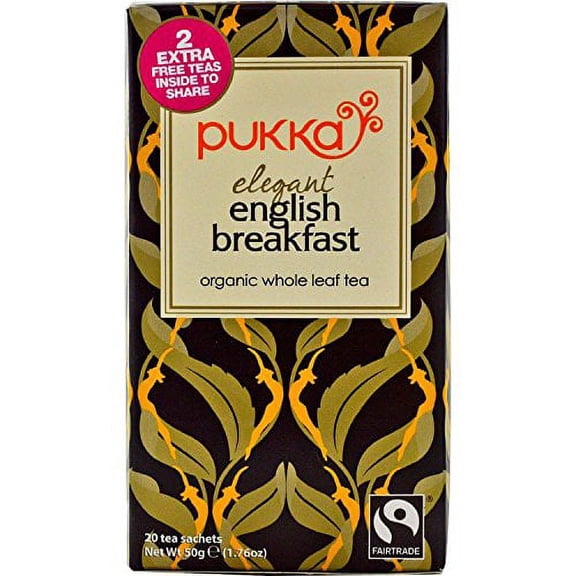 Pukka Elegantly Rich English Breakfast Herbal Tea 20 sachets (pack of 2)