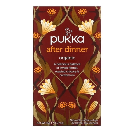 Pukka Herbs, After Dinner, 20 Herbal Tea Sachets, 1.27 oz Pack of 2