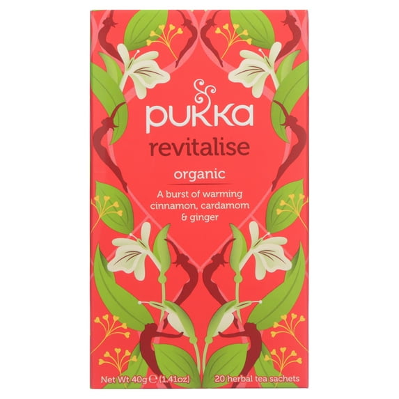 Pukka Herbs Organic Revitalise Herbal Tea Bags, 20 Ct