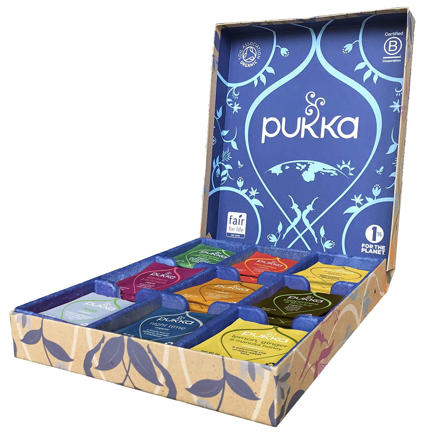 Pukka Herbs Tea Selection Luxury Gift Box, Collection of Organic, Herbal Teas, 45 Count