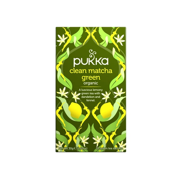 Pukka Organic Herbal Tea Clean Matcha Green, 20 Tea Bags