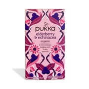 Pukka Organic Herbal Tea, Elderberry Echinacea, Caffeine-Free, Tea Bags 20 Count Box