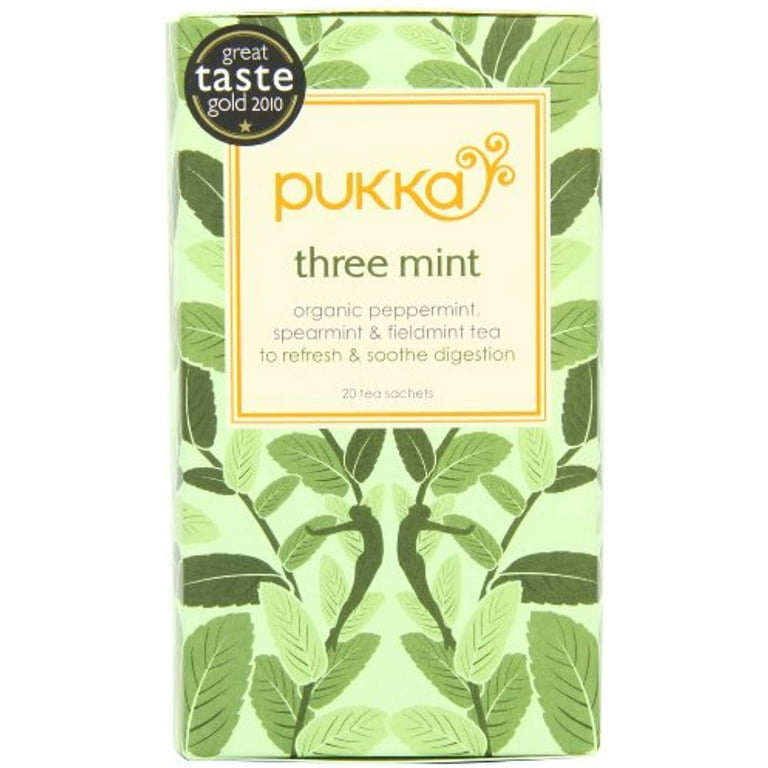 Pukka Three Mint Tea Organic Peppermint Spearmint and Fieldmint Tea - 20  Tea Bags