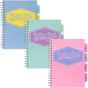 Pukka Pad Pastel 5-Subject Divider Notebook - 3 Pack