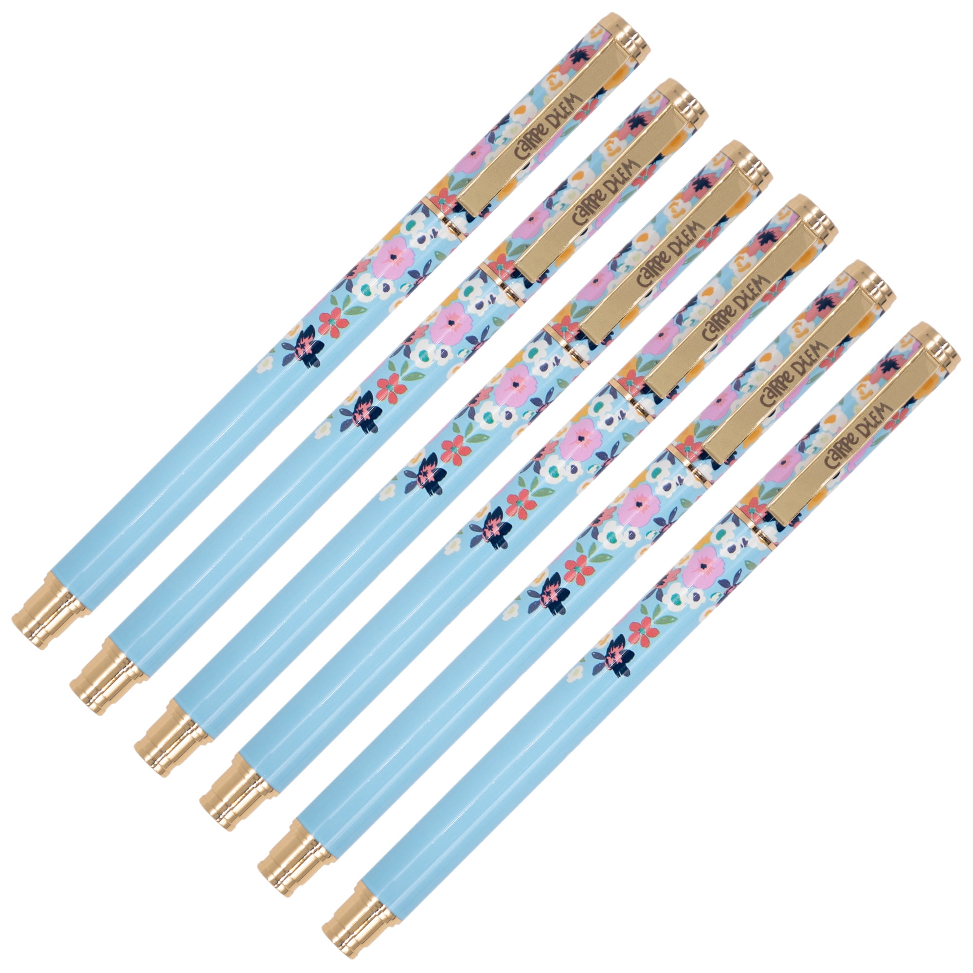 Pukka Pads Metal Gel Pen - Ditzy Floral - Pack 6