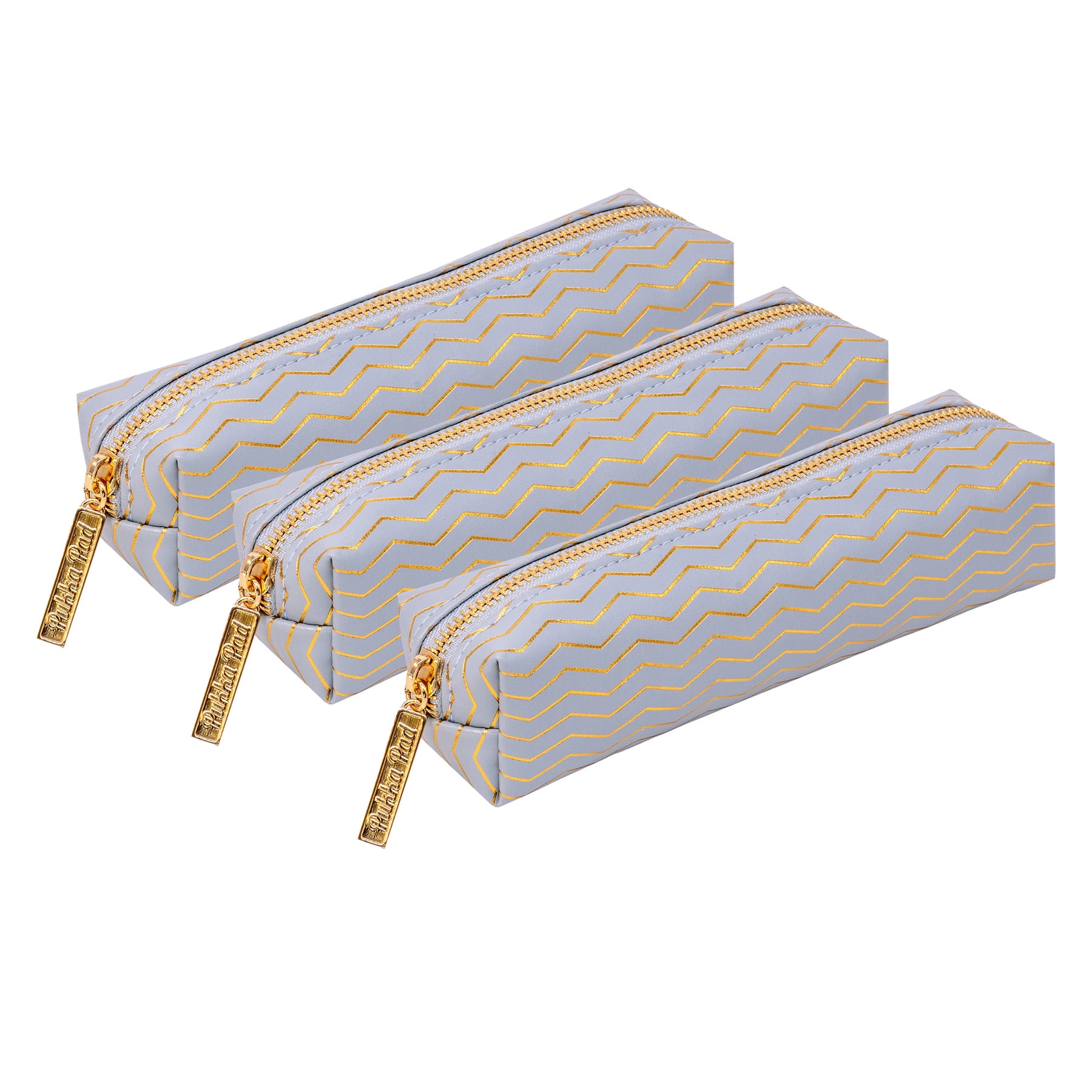 Pukka Pads Pencil Case, Haze, Blue, Pack of 3