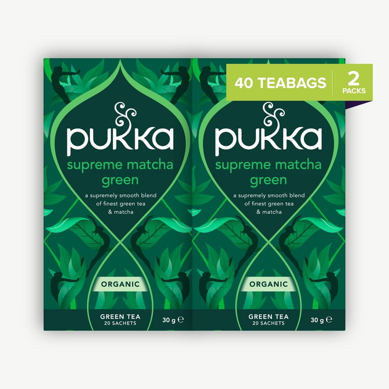 Pukka, Supreme Matcha Green Tea Bags, 16ct, Organic Decaffeinated