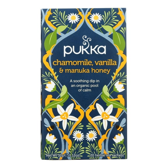 Pukka - Tea Organic Chamomile Vanilla Manuka Honey - Case of 4-20 Bags