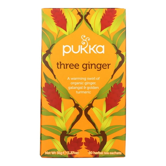 Pukka - Tea Organic Two Three Ginger - Case of 4-20 Bags