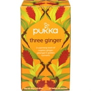 Pukka Three Ginger Organic Herbal Tea, Turmeric, Caffeine-Free, Tea Bags 20 Count Box