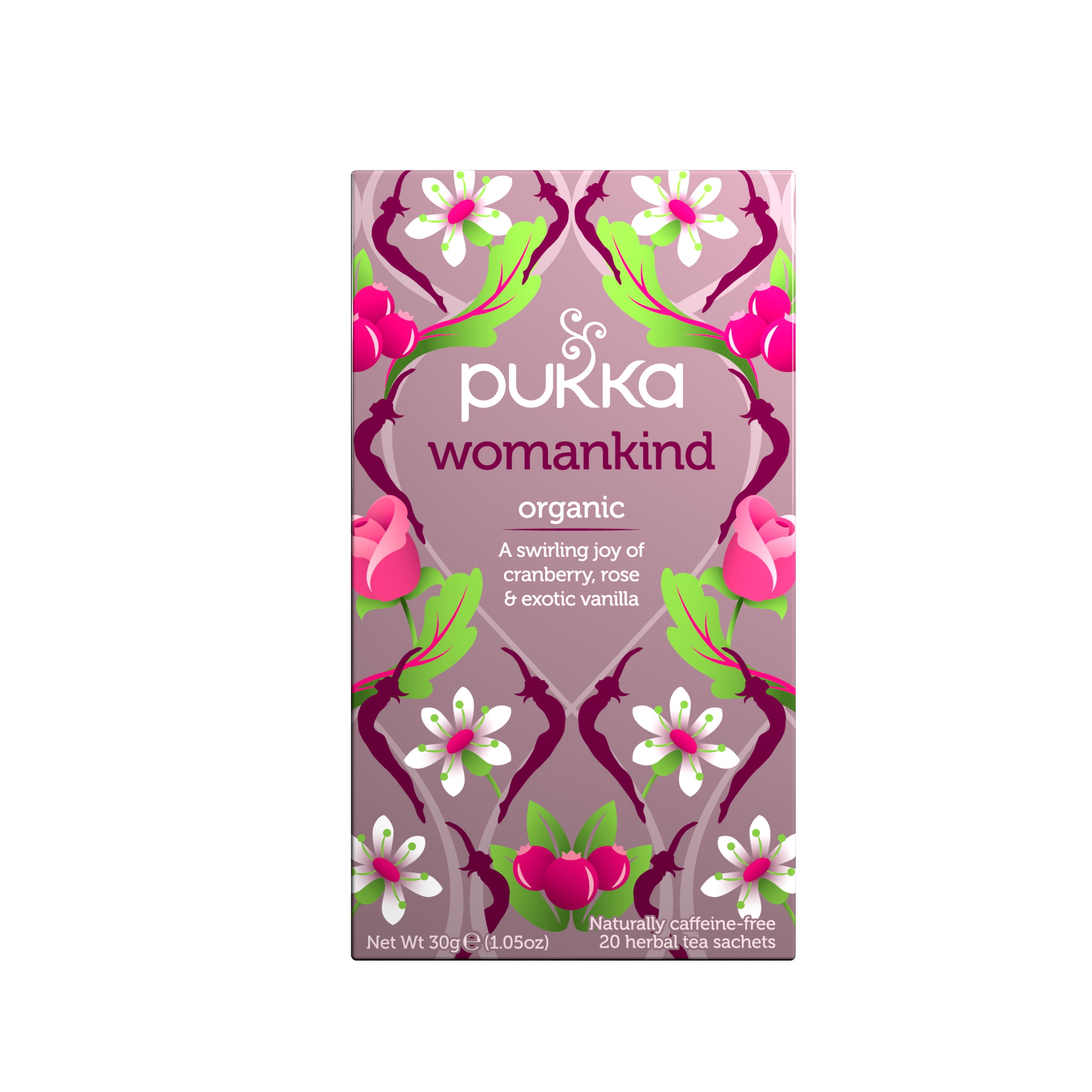 Pukka Womankind Organic Herbal Tea, Caffeine-Free, Tea Bags 20 Count Box