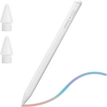 Pukomc Stylus Pen for iPad 9th & 10th Generation - 2X Fast Charge Active Pencil Compatible with 2018-2023 Apple iPad Pro 11 & 12.9", iPad Air 3/4/5, iPad 6-10, iPad Mini 5/6 Gen (White)