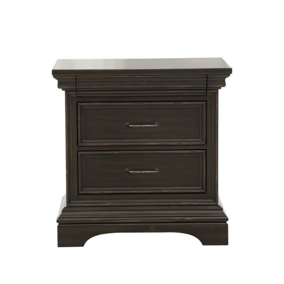 Pulaski Caldwell 2 Drawer Nightstand in Deep Brown