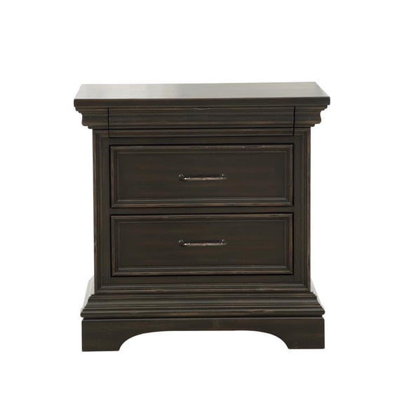 Pulaski Caldwell 2 Drawer Nightstand in Deep Brown