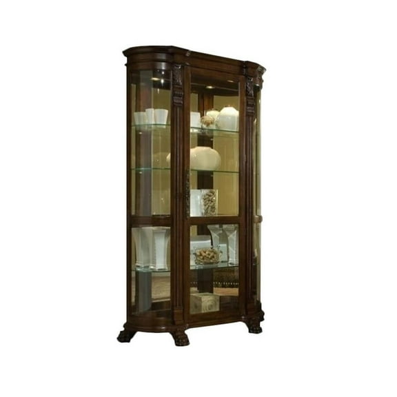Pulaski Foxcroft Curved End Curio Cabinet in Foxcroft