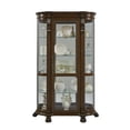 thumbnail image 1 of Lighted Curved Front 4 Shelf Curio Cabinet in Maple Brown by Pulaski Furniture, 1 of 9