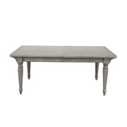 Pulaski Madison Ridge Farmhouse Leg Dining Table in Buff Grey
