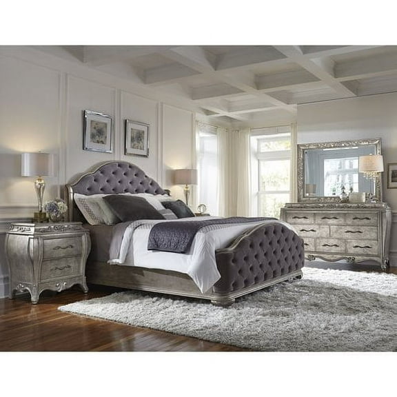 Pulaski Rhianna 4 Piece King Bedroom SetRhianna KB/NS/Dresser/Mirror