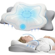 Pulatree Ergonomic Memory Foam Sleeping Contour Pillow Neck and Shoulder Pain Relief Queen Size
