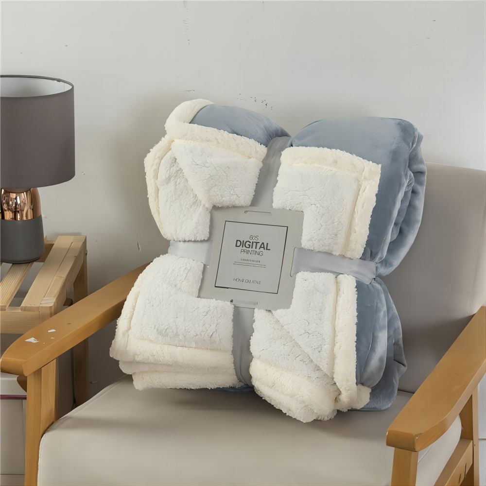 Pulatree Plush Sherpa Bed Blanket Double Side Thickened Fluffy Soft ...